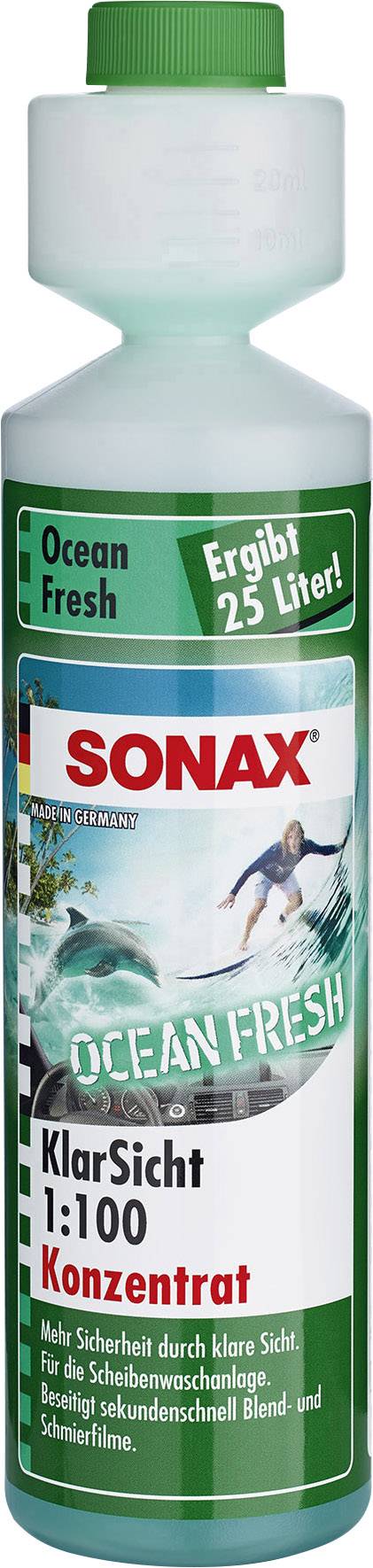 Sonax KlarSicht 1:100 Ocean fresh 388141 Nettoyant pour vitres concentré 250 ml