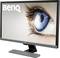 Moniteur BenQ avec un gros plan d'un œil bleu sur l'écran, soulignant la précision des détails et la netteté de la qualité d'image.