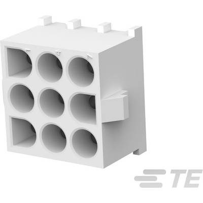 Connecteur avec matrice 3x3 en plastique blanc, de TE Connectivity.