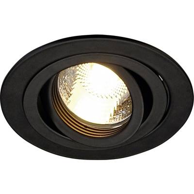 SLV 111710 New Tria 1 Spot encastrable   LED, Ampoule halogène GU10 50 W noir