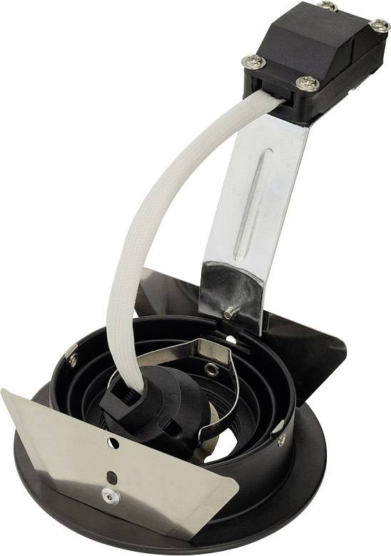 SLV 111710 New Tria 1 Spot encastrable LED, Ampoule halogène GU10 50 W noir-3