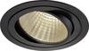 SLV 114270 New Tria 1 Set Luminaire à LED encastrable LED LED intégrée 25 W noir (mat)