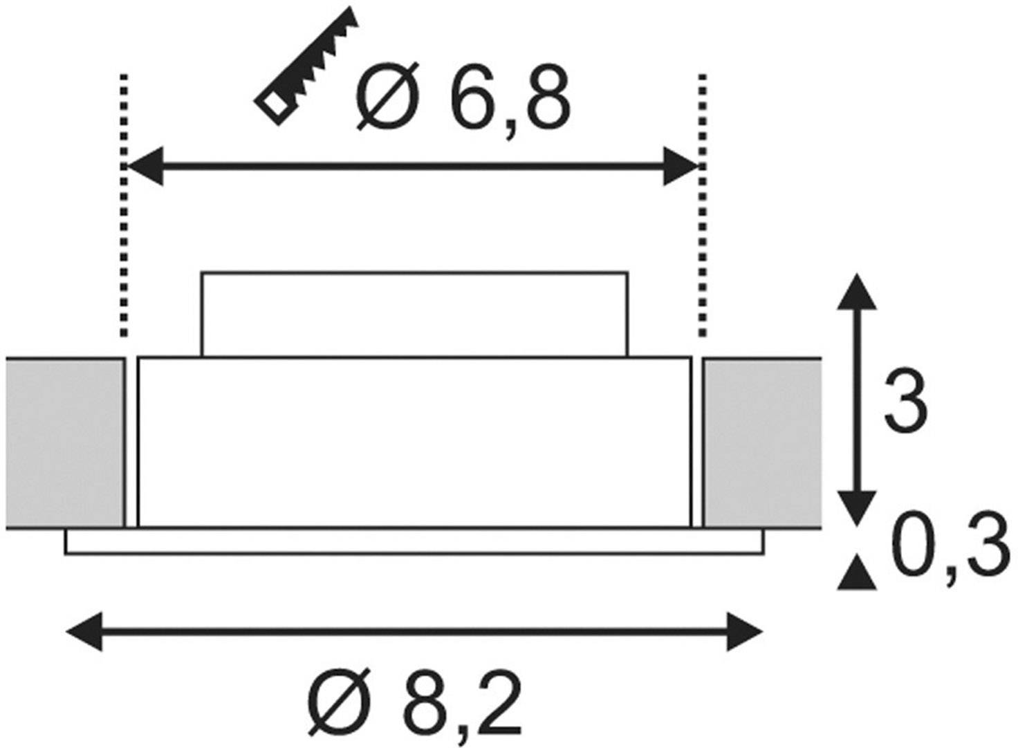 SLV 113951 New Tria 1 Set Luminaire à LED encastrable LED LED intégrée 3 W blanc mat-1