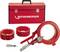 Une boîte à outils rouge portant l'inscription 'ROTHENBERGER' avec différentes pinces à tuyaux et accessoires est posée devant.