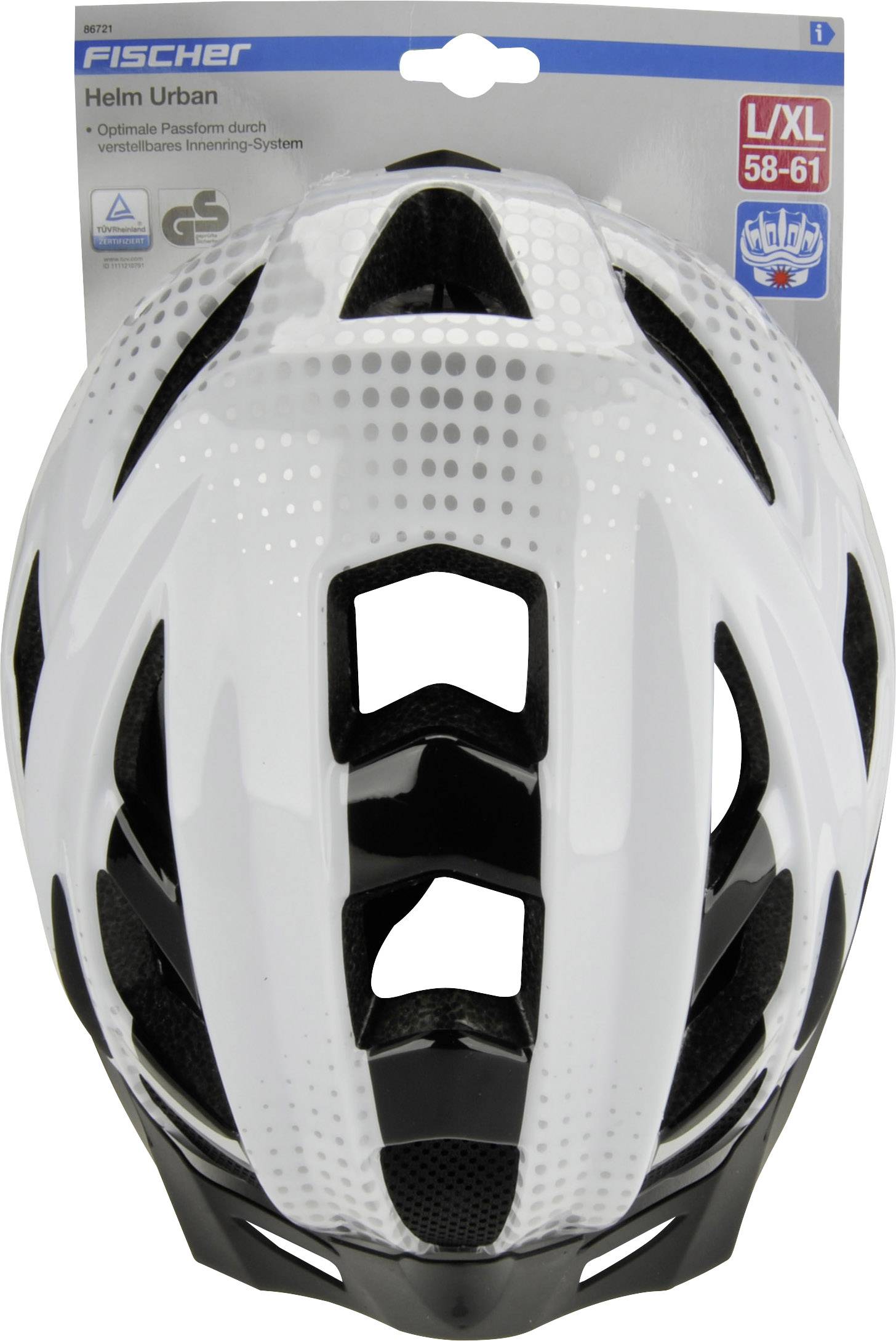 FISCHER FAHRRAD Urban Lano L/XL Casque MTB blanc, noir Taille de confection=L-1