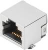 Connectique RJ45 CAT 3 Weidmüller RJ45C3 S1U 0.9N4N RL 1455220000 RJ45 embase femelle horizontale argent, noir 200 pc(s)