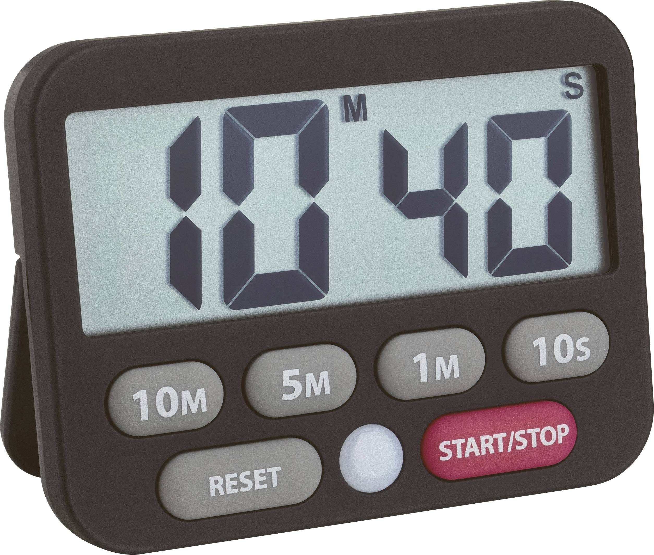TFA Dostmann Minuterie Digital avec chronomètre, noir