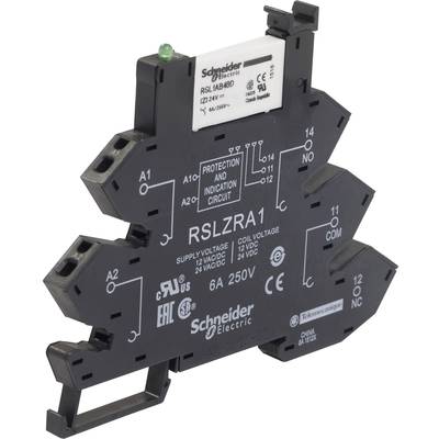 'Schneider Electric RSLZRA1 Embase de relais avec circuit de protection et d'indication, Tension : 12 VDC, Intensité : 6A à 250V.'
