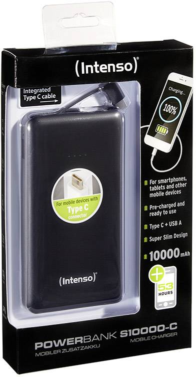 Intenso Slim S10000-C Powerbank (batterie supplémentaire) 10000 mAh LiPo noir-4