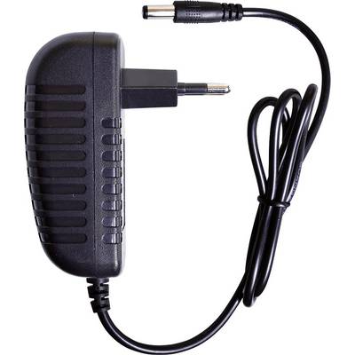 Bloc d'alimentation noir avec fiche européenne et câble long, adapté à l'alimentation électrique des appareils.