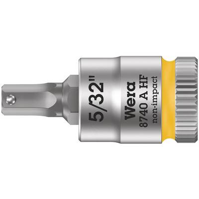 Douille à embout à six pans creux de 5/32 pouces, marquée 'Wera 8740 A HF non-impact' sur un corps métallique.