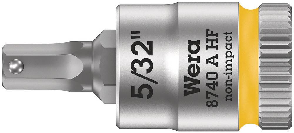 Wera 8740 A 05003385001 6 pans intérieurs Douille 6.3 mm 5/32" 1/4" (6.3 mm)