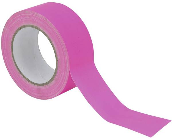 Bande adhésive rose fluorescent (L x l) 25 m x 0.05 m