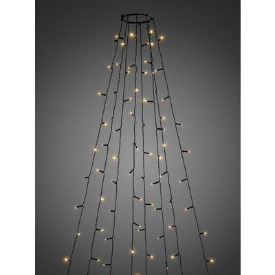 Guirlande lumineuse en forme de cône, avec des petites lampes à lumière blanche chaude. Idéal pour les décorations festives.