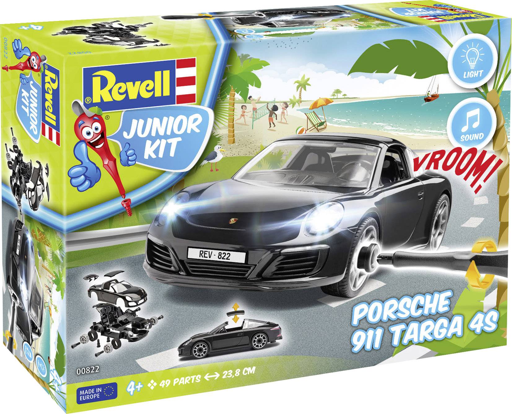 Revell 00822 Porsche 911 Targa 4S Maquette de voiture 1:20-3