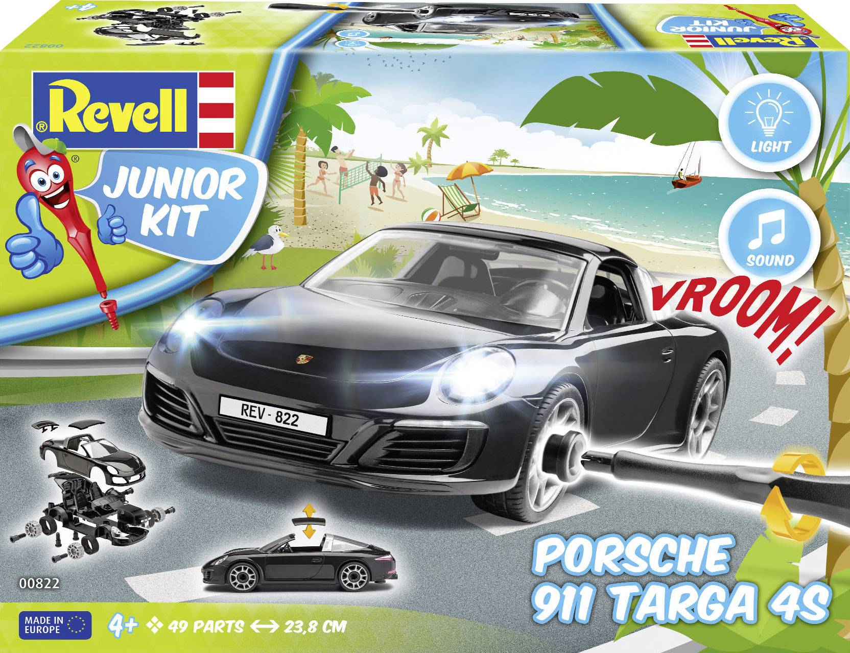 Revell 00822 Porsche 911 Targa 4S Maquette de voiture 1:20-4