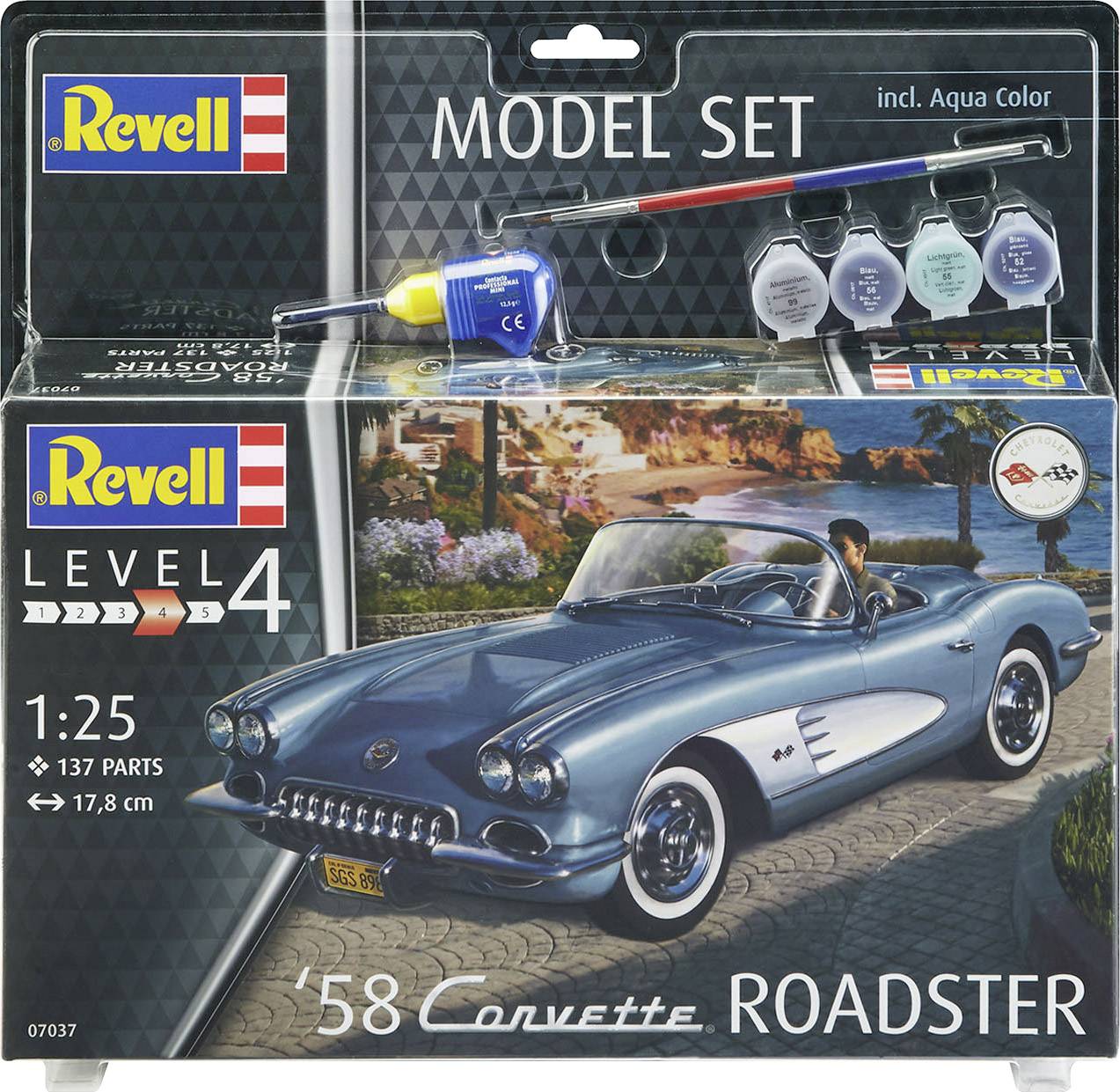 Revell 67037 58 Corvette Roadster Maquette de voiture 1:25-2