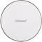 Surface de charge sans fil ronde blanche avec le logo 'Intenso' au centre.