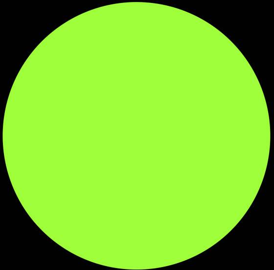 Cercle vert sur fond noir.