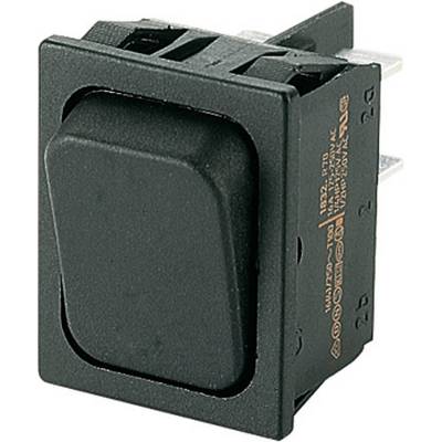 Un interrupteur à bascule noir avec plusieurs connexions, adapté pour commander des appareils électriques.