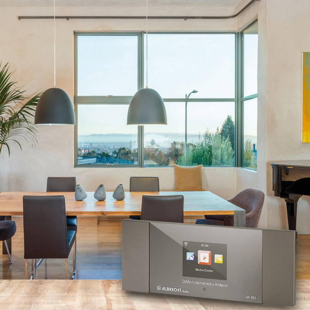 Albrecht DR 463 Adaptateur pour radio Internet DAB+, FM, Internet Bluetooth, DLNA, WiFi, radio internet  compatible DLNA-1