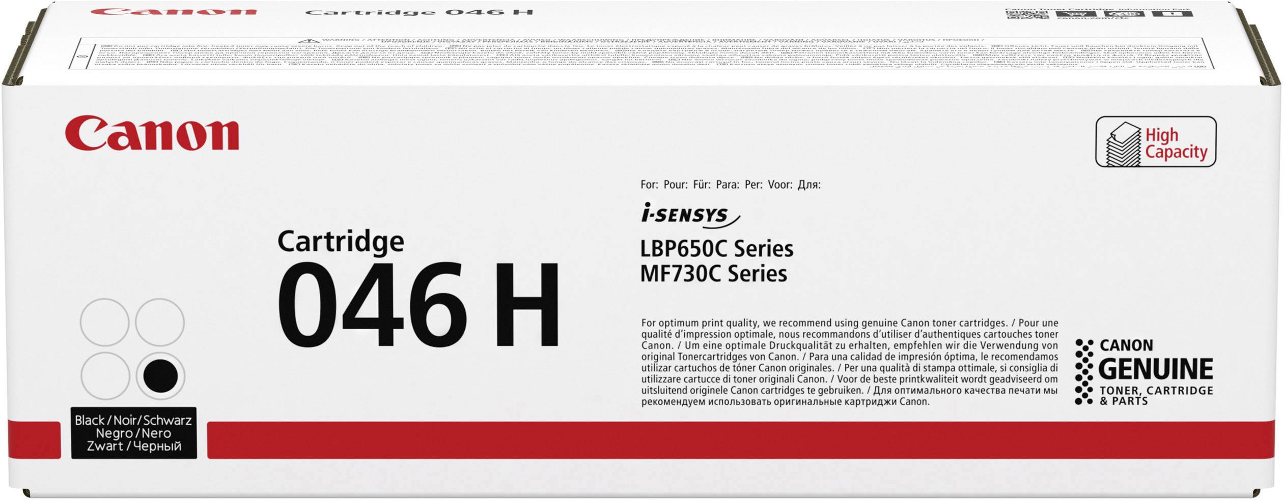 Canon Toner 046H d'origine noir 6300 pages 1254 C 002