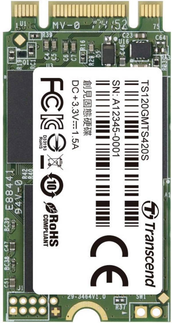 SSD interne SATA M.2 2242 Transcend TS120GMTS420S 120 GB M.2 SATA 6 Gb/s