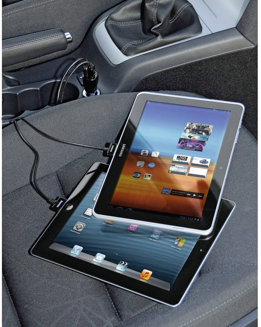 Hama Duo 4.8 Chargeur USB 24 W USB noir pour voiture, pour camion-2