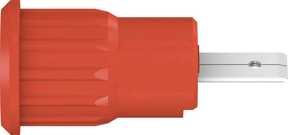 Support de fusible plat rouge avec connexion latérale pour insérer des fusibles plats dans des systèmes électriques.