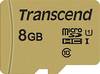 Transcend Premium 500S Carte microSDHC 8 GB Class 10, UHS-I, UHS-Class 1 avec adaptateur SD
