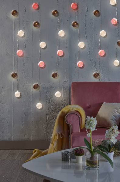 Guirlande lumineuse à motifs boules pour l'intérieur à ...