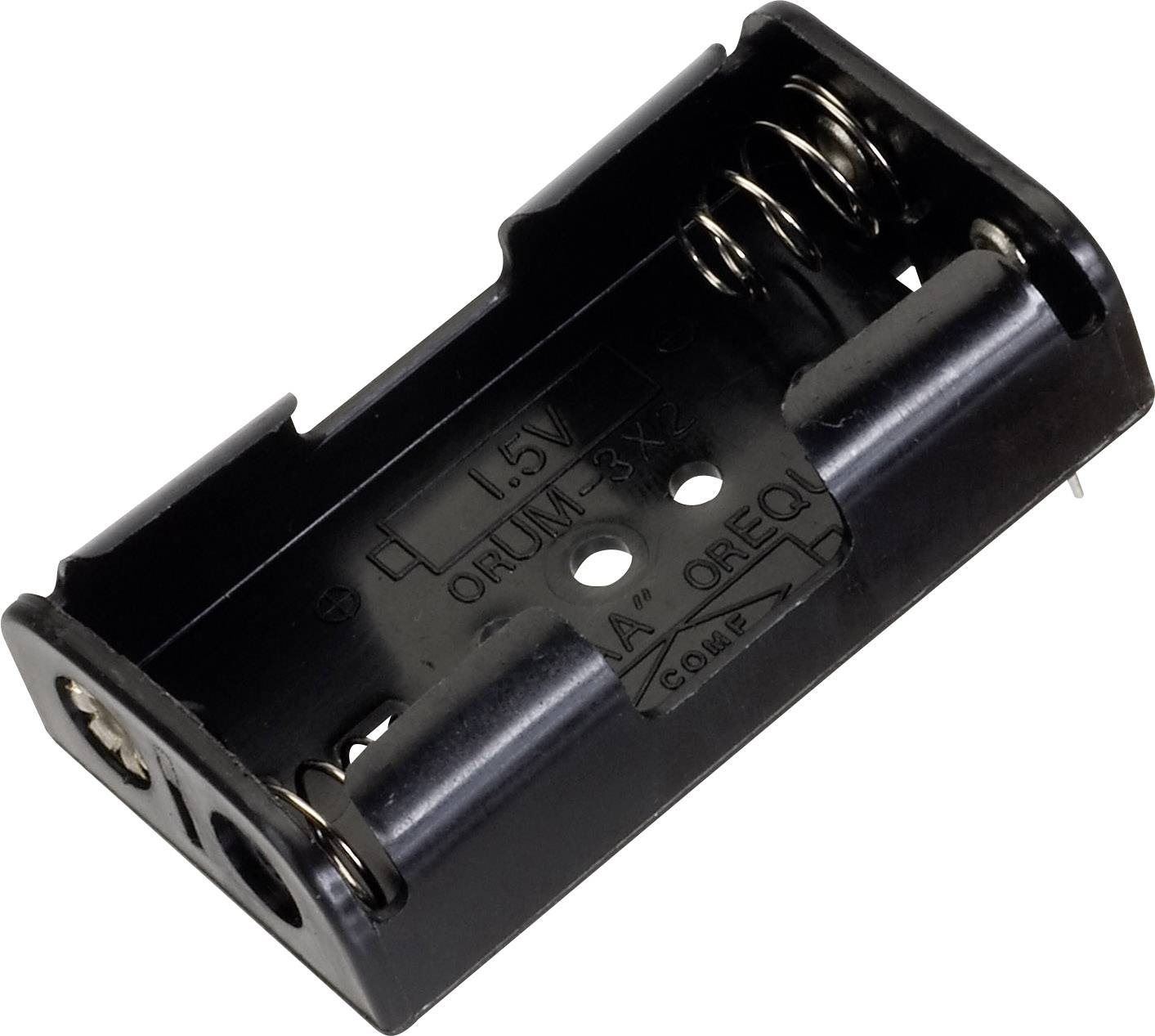 TRU COMPONENTS BH-321-1P Support de pile 2x LR6 (AA) raccordement par pôles de contact