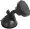 Support de ventouse noir, rond et en plastique, adapté pour fixer des objets sur des surfaces lisses.