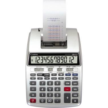 Canon P-23 DTSC II Calculatrice imprimante argent (métallisé) Ecran: 12 à pile(s), sur secteur (en option) (L x l x H) 1-1