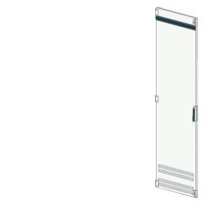 Porte coulissante transparente avec poignée latérale, adaptée à l'installation dans des espaces ouverts ou comme cloison de séparation.