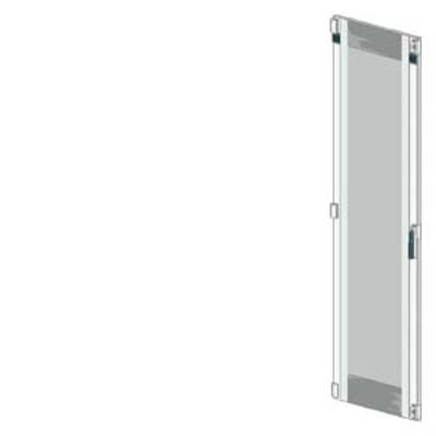 Une grille de protection transparente, rectangulaire, avec des charnières et un système de verrouillage, destinée à sécuriser des portes ou des passages.