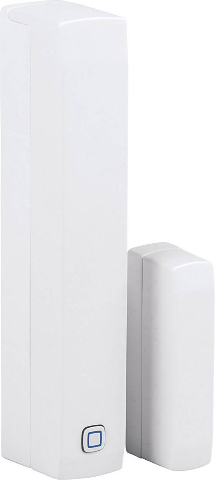 Deux appareils électroniques blancs rectangulaires, placés côte à côte. L'un est plus haut, tous deux ayant des bords arrondis.