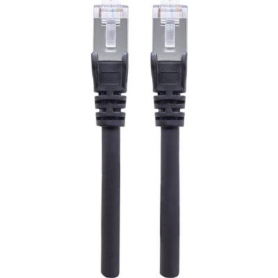 Deux câbles Ethernet noirs avec des contacts dorés sur les connecteurs RJ-45 sont disposés parallèlement l'un à l'autre.