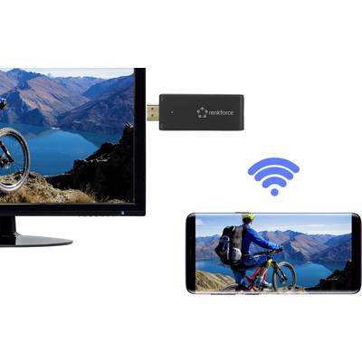 Clé de streaming HDMI Renkforce renkCast 3 AirPlay, Miracast, DLNA, antenne extrerne