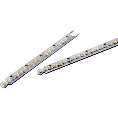 Deux rangées de LED avec des diodes jaunes sur un fond clair. Chaque rangée présente plusieurs sources lumineuses réparties de manière uniforme.
