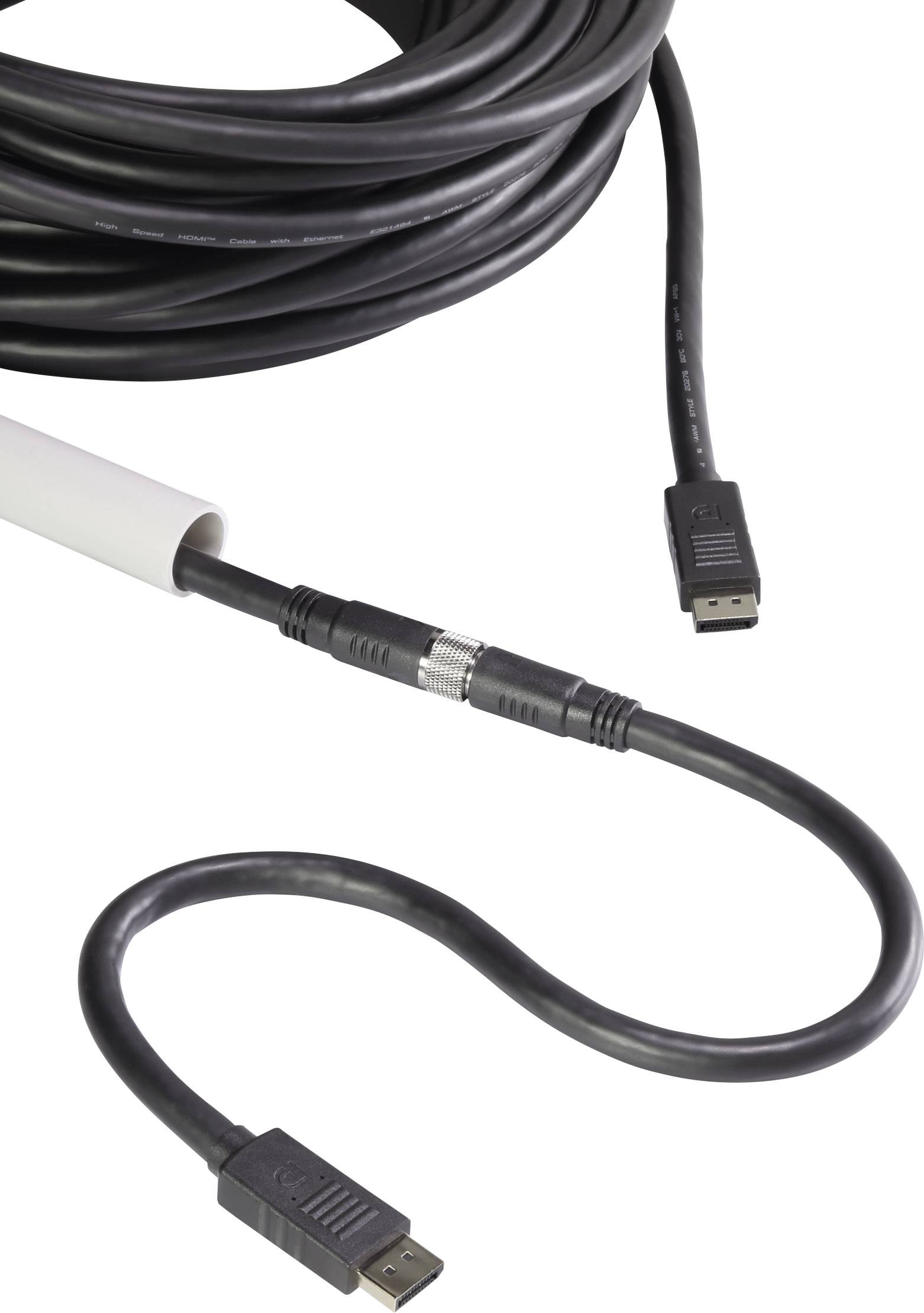 Câble de raccordement Renkforce HDMI Fiche mâle HDMI-A, Fiche mâle HDMI-A 15.00 m noir RF-3386496 pour montage en tube c-2