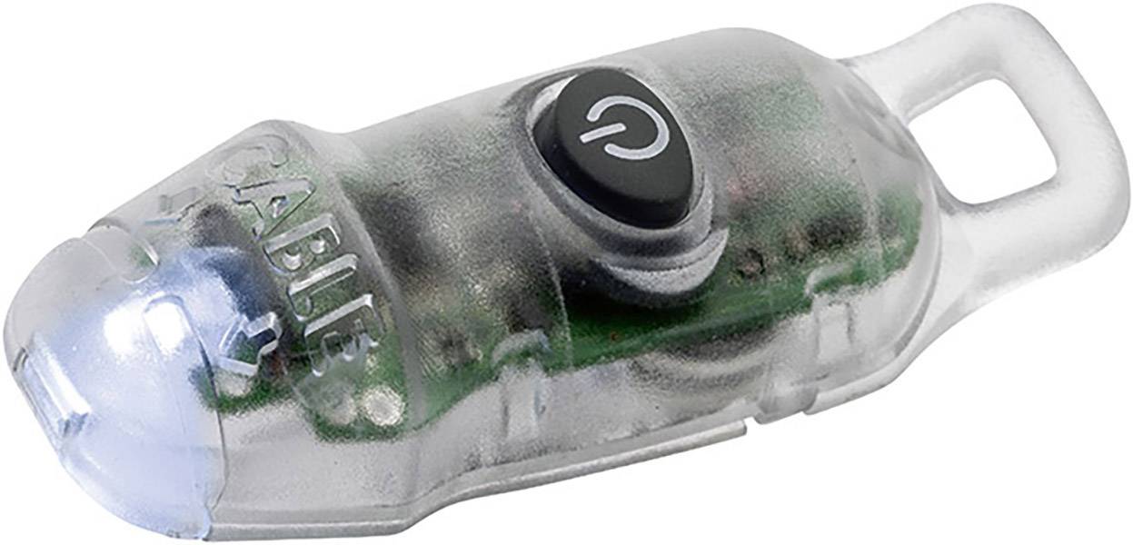Un embout de câble USB transparent avec un interrupteur marche/arrêt et des composants électroniques visibles.