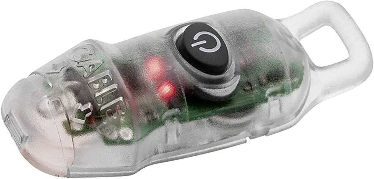 Un adaptateur USB transparent avec un voyant LED rouge et un interrupteur marche/arrêt noir, indiquant une connexion active.