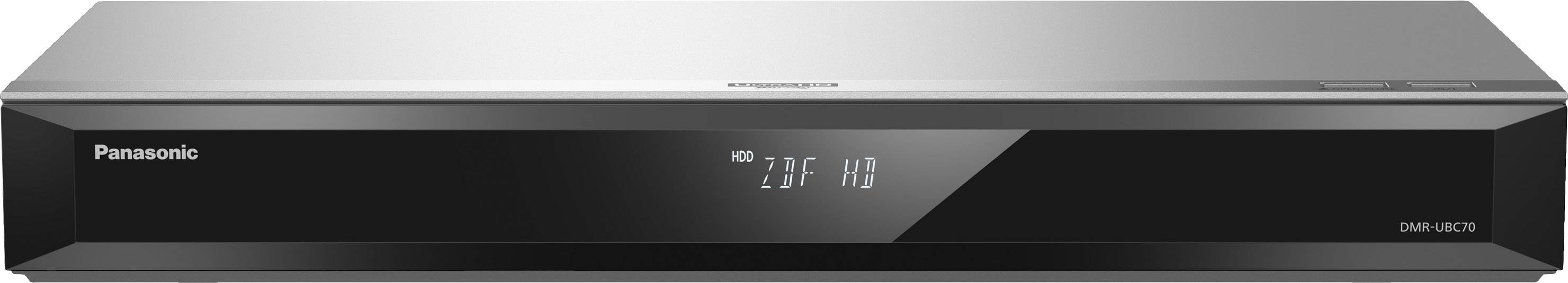 Un lecteur DVD Panasonic noir avec un écran et des commandes sur la face avant.