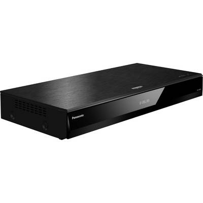 Un lecteur Blu-ray Panasonic noir avec un affichage numérique sur la façade, indiquant l'heure 0:00:00.