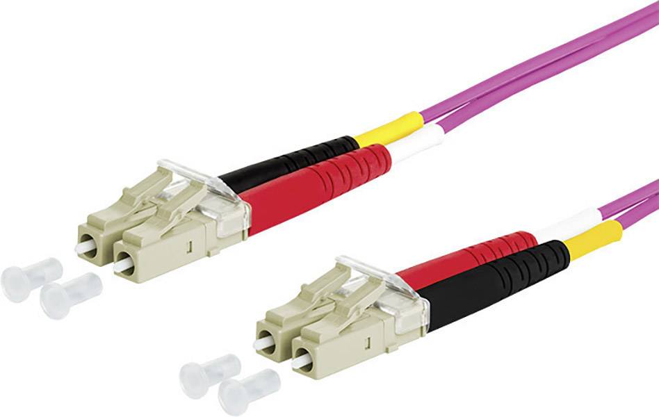 Metz Connect 151S1JOJO20E fibre optique FO Câble de raccordement 2.00 m violet [2x LC mâle - 2x LC mâle] 50/125 µ Multim