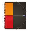 Oxford Cahier spiralé 100100362 gris, orange, rouge DIN A4+ quadrillé avec marge intérieure/extérieure Nombre de pages: 80
