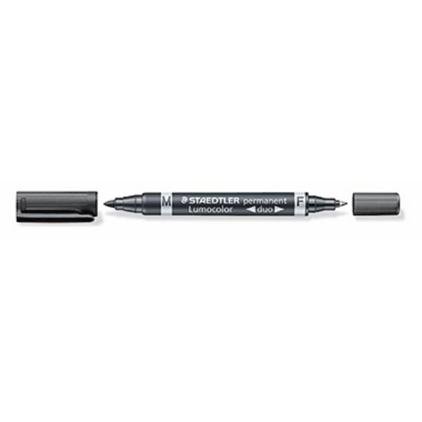 Staedtler Lumocolor duo 348 348-9 Marqueur permanent noir résiste à l'eau: oui