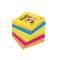 Une pile de notes adhésives colorées en jaune, bleu, vert, rose et orange, empilées les unes sur les autres. Le nom de marque 'Post-it' est visible sur la note du dessus.