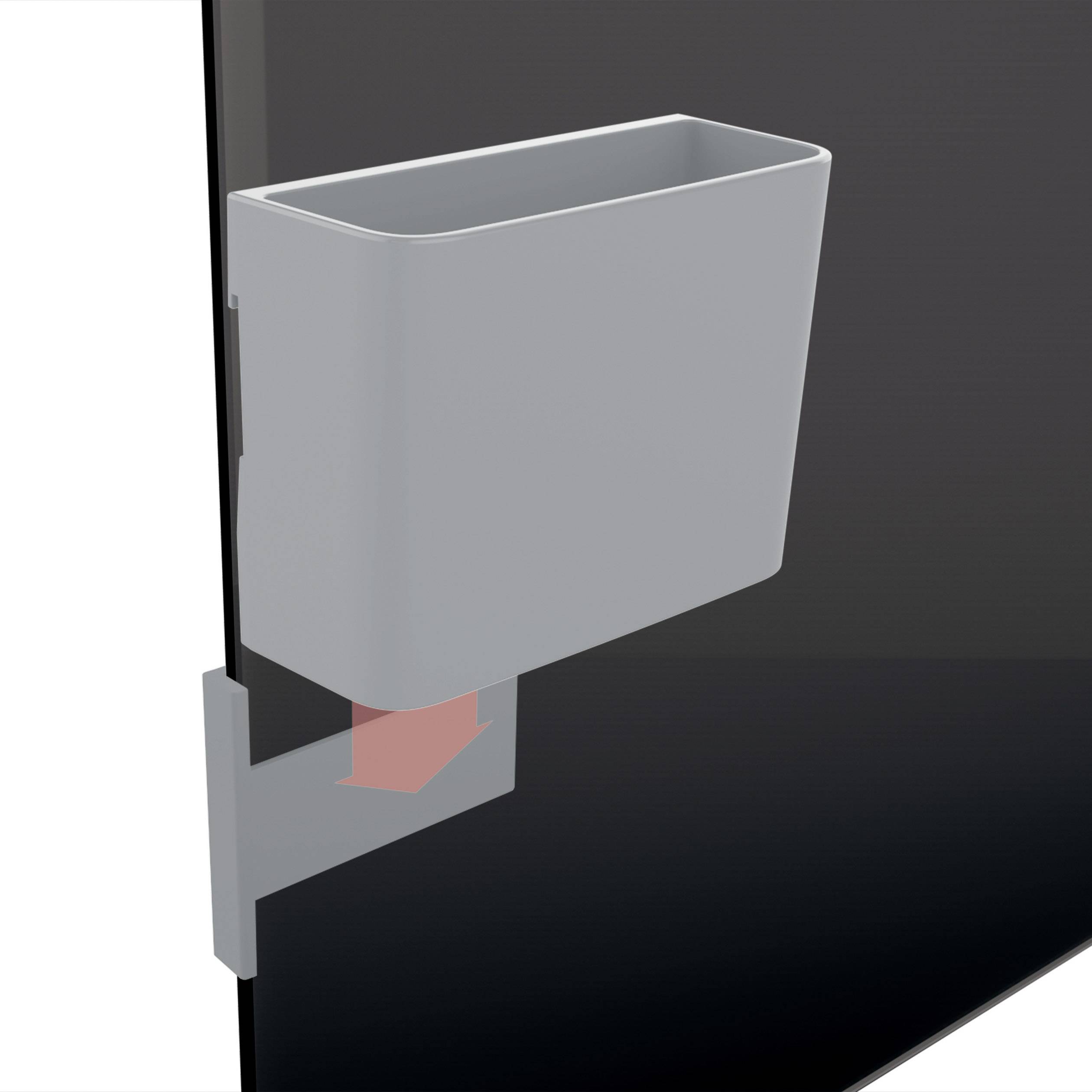 Sigel Pot à stylo avec clip magnétique GL812 (l x H x P) 120 x 94 x 51 mm gris clair GL812-8
